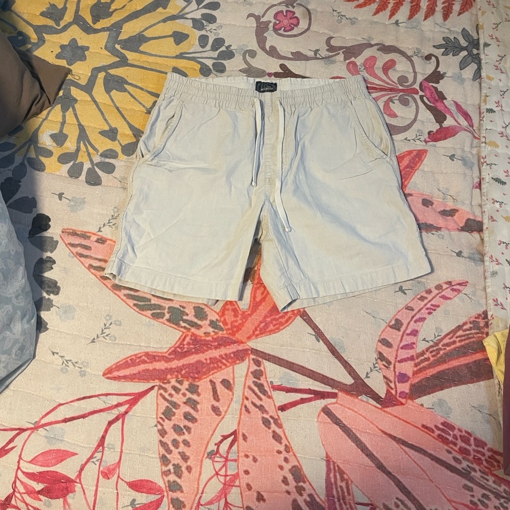 J. Crew Men's Cream Flat Front Shorts